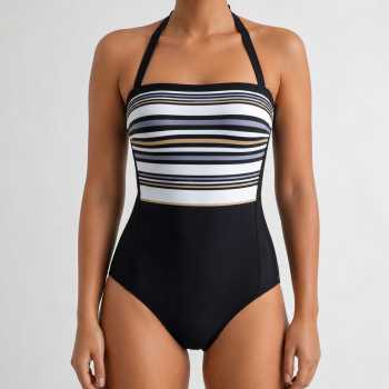 Tessy Canns Bandeau Swimsuit in Black - SIZE 16 ONLY
