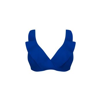 Empreinte Swim Wave Underwired V Neck Bikini Top in Bleu