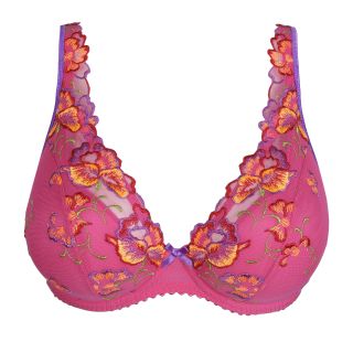 Primadonna Devdaha Half Padded Plunge Bra in Very Berry C To G Cup