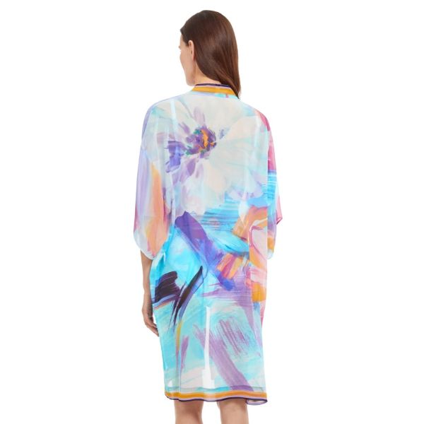 Gottex La Vie Est Belle Belted Kimono Cover up Dress