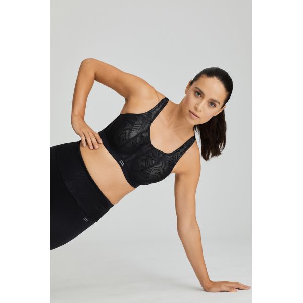 PrimaDonna Sport The Game Moulded Sports Bra In Black B-G Cup