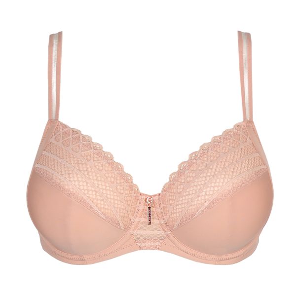 Cotton Lace Soft Cup Bra in Powder