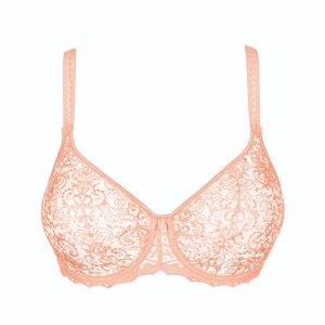 Empreinte Cassiopee Underwired Seamless Non Moulded Bra In Peach