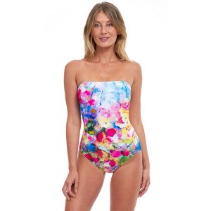 Gottex Jolie Bouquet Bandeau One Piece Swimsuit size 12