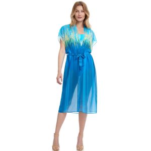 Gottex Moroccan Sky Kimono in Multi Blue