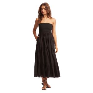 Black strapless best sale summer dress