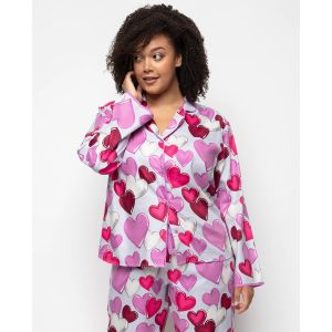 Cyberjammies Viola Womens Heart Print Pyjama Top