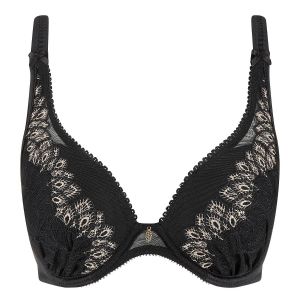 Empreinte Swan Deep Plunge Bra in Black