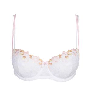 Marie Jo Lizelot Balcony Bra Vertical Seam in White B To F Cup