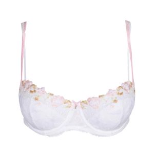 Marie Jo Lizelot Half Padded Balcony Bra in White A To E Cup