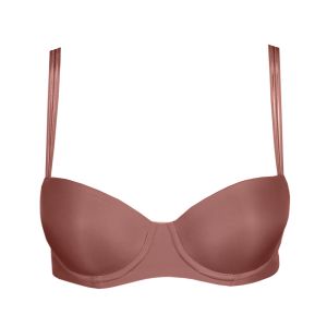 Marie Jo L'Aventure Louie Padded Balcony Bra in Satin Taupe A To F Cup