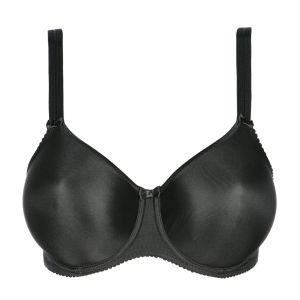 PrimaDonna Satin Non Padded Full Cup Seamless Bra in Black B To H Cup
