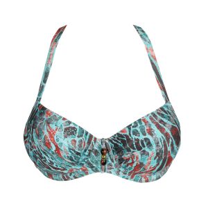 PrimaDonna Swim Riyad Padded Balcony Bikini Top in Turquoise Seas C To G Cup