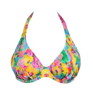 PrimaDonna Swim Ubud Half Padded Plunge Bikini Top in Sun Glow C To G Cup