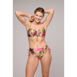 Marie Jo Swim Norma Jeanne Strapless Bikini Top in Tropical Sunset 32D & 34E with Matching brief 