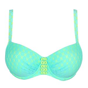 PrimaDonna Swim Rimatara Balcony Moulded Bikini Top in Aruba Blue C-H