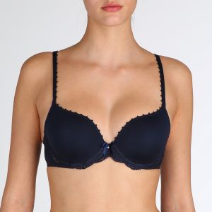 Marie Jo Pearl Padded Heart Shape Bra in Velvet Blue