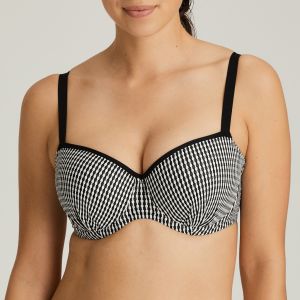 PrimaDonna Swim Atlas Balcony Bikini Top In Black C-H Cup