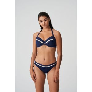 PrimaDonna Swim Ocean Mood 36H Full Cup Bikini Top with Large Tie Side Brief in Water Blue size C-I