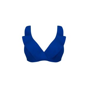 Empreinte Swim Wave Underwired V Neck Bikini Top in Bleu