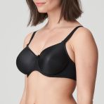 PrimaDonna Satin Non Padded Full Cup Seamless Bra in Black B To H Cup