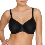 PrimaDonna Satin seamless Full Cup non Padded bra in black C-I Cup